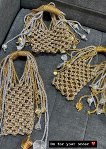 Golden &amp; Silver Tassel Bag perfect for your phone