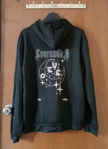 Black Graphic Printed Hoodie