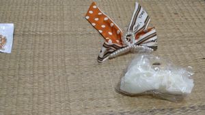 Combo of Chic Polka Dot Scarf hair clip + White fa