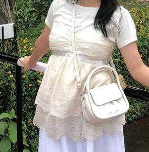 Chic White Layered Mini Dress