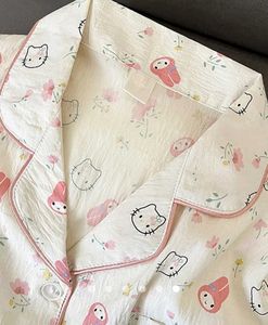 3 PCs Kitty Print Lounge Set