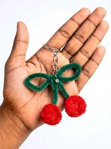 Cute Cherry Keychain|handmade|asthetic gift | soft