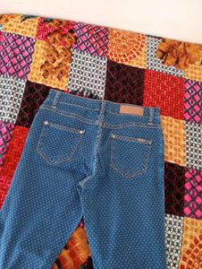 Stylish Blue Dotted Jeans