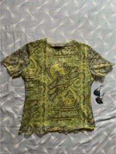 Embellished Boho Print Tunic Top