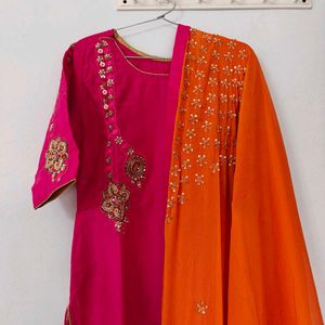Stunning Pink Kurta and dupatta