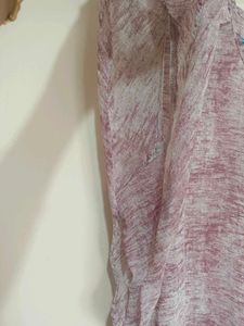 Sheer Flowy Blouse with Ruffled Sleeves