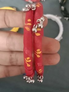 Set of Colorful Bangles with Bells