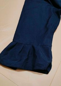 Blue &amp; White Print Casual Dress