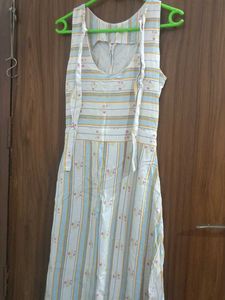 Striped Sleeveless Midi Dress
