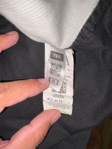 Zara Essentials Short Sleeve Color Block Shirt