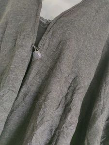 Elegant Gray Poncho