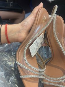 Zara Strappy Embellished Slingback Heels