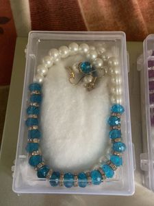 Pearl & colorful Beaded Jewellery Set