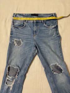 Zara Trafaluc Distressed Blue Denimwear