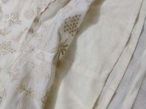 Elegant White short Kurta with Gold Embellishments