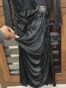 Elegant Gray Maxi Dress