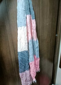 Striped Scarf - Pink &amp; Grey