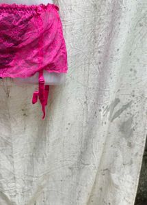 I. Pink Lace Lingerie Skirt