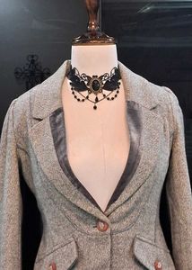 Grey Textured Korean Blazer Jacket