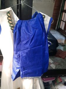 Beautiful Blue  And WHITE KURTI STYLE DRESS