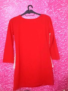 Red Lace Overlay Dress