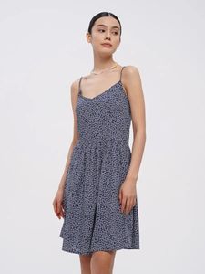 Navy Ditsy Strap Mini Dress 🫐