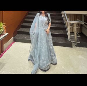 Elegant Ethnic Gown with Dupatta