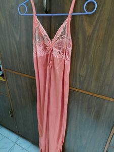 Elegant Lace Trim Nightgown and Robe Set