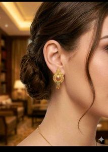 Exquisite Gold Stud Earrings