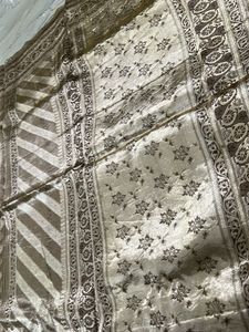 Elegant Brocade golden silk Saree