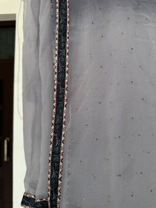 Elegant Grey Kurta Set with Dupatta