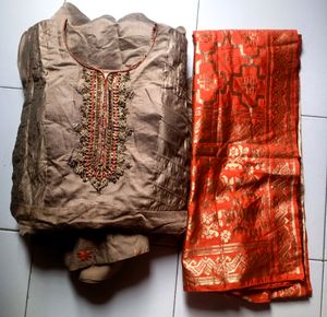 Ethnic Long Gown With Dupatta