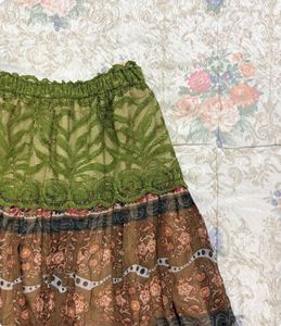Bohemian Floral Tiered y2k Maxi Skirt
