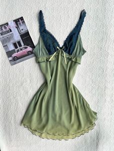 Satin Lace Trim Camisole Nightgown
