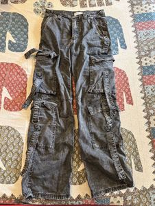 BERSHKA Cargo Jeans with Straps