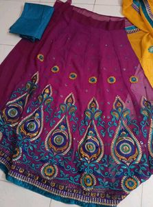 🆕 Ready to Wear Embroidery Lehenga Saree