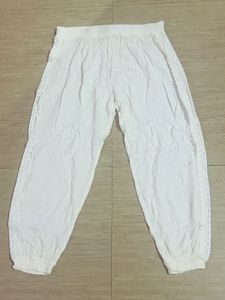 White Lace Trimmed Salwar Pants
