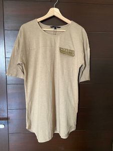 Chic Beige Tunic with Embellished detailing (L)