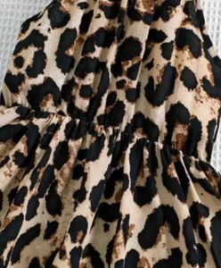Leopard Print Halter Dress