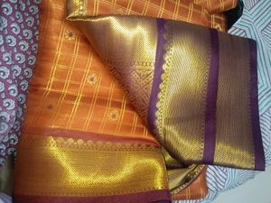 Trending Rust Orange Silk Saree