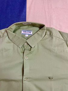 Men's Sea Green Long Sleeve Button-Up Shirt