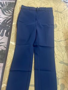Navy Blue Straight Leg Trousers