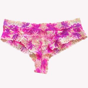 Lace Briefs with Floral Print