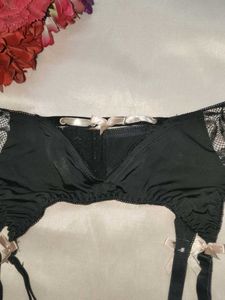 Elegant Black Lace Garter Belt