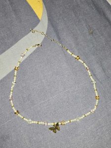 Butterfly Charm Beaded Necklace