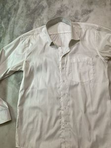 Classic Men's White Textured Shirt