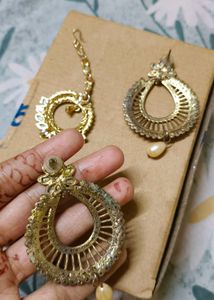 Gold Tone Indian Jewelry Set