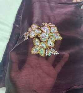 Embroidered Silk saree