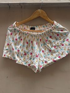 Cute Ice Cream Print Pajama Shorts
