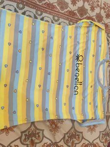 Benetton Striped Heart T-Shirt